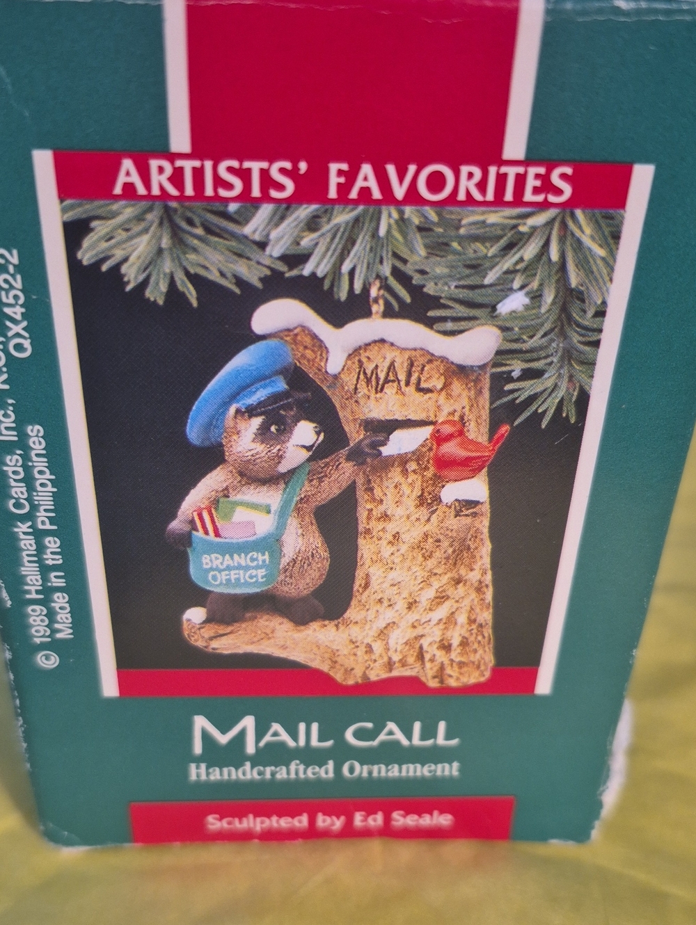 Hallmark Mail Call Ornament with Blue Cap and Red Bird